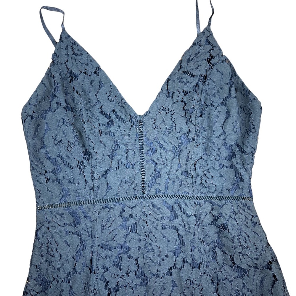 ASTR THE LABEL: Navy Blue Lattice Lace Mini Dress -Size Small - Picture 5 of 12
